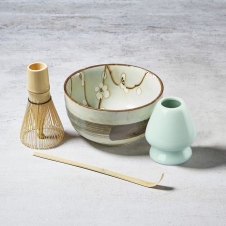 Matcha de serviço de chá feita no Japão