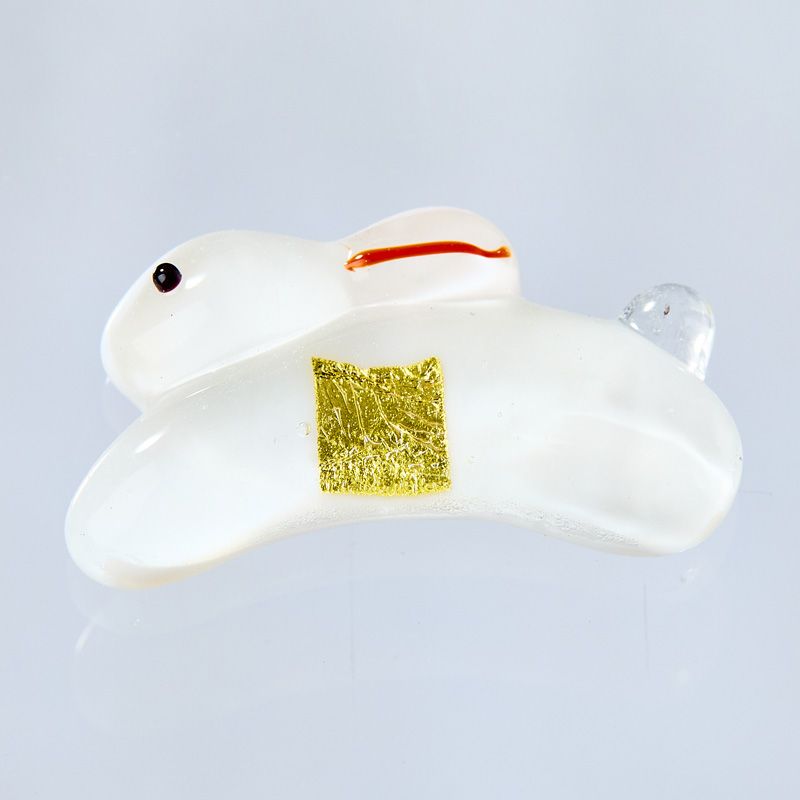 Amuleto de la suerte ENGIMONO conejo blanco Amuleto de la suerte ENGIMONO conejo blanco