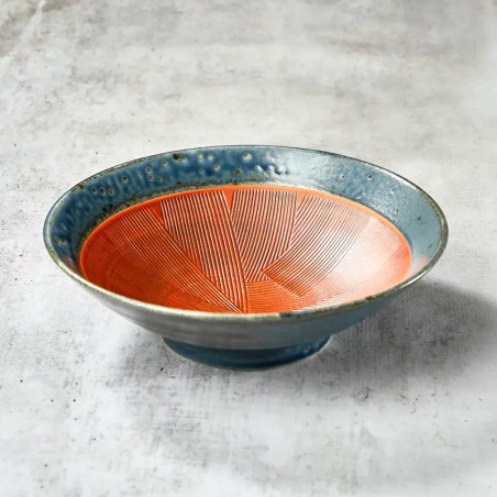 Kushime Membachi Kuroshu Maki Plate Ø 24,5 cm, 7,5 cm Djup