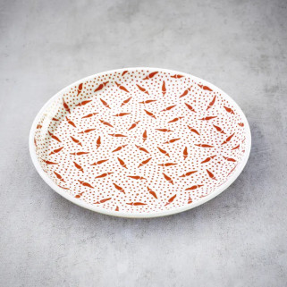 Porcelán Nikko, plochá deska 15,5 cm konopný výzdoba