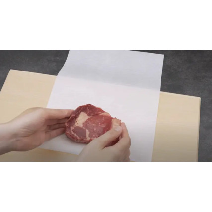Papel absorbente para carne y pescado