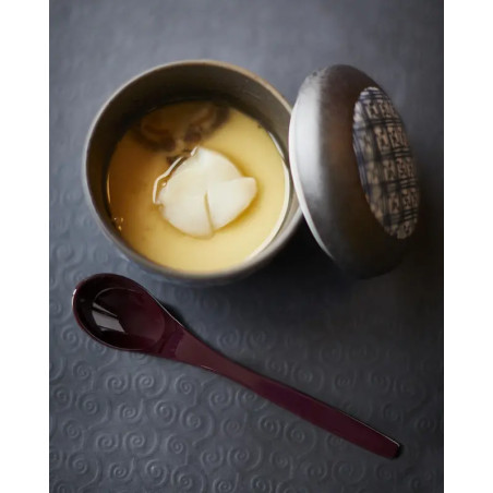 Cuchara para chawanmushi 132 mm x 26 mm, color oscuro