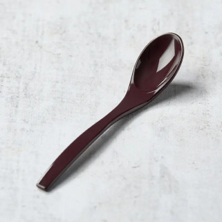 Cuillère à chawanmushi 132 mm x 26 mm, couleur foncée 