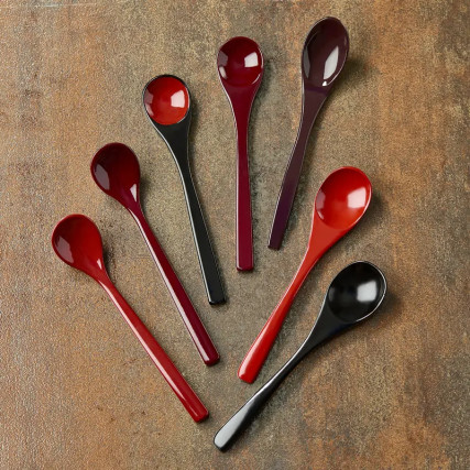 Cuillère pour chawanmushi en bois de camphrier 13 cm