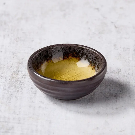 Mini cuenco de cerámica y vidrio esmaltado 