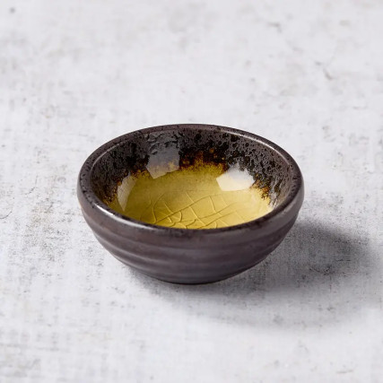 Mini cuenco de cerámica y vidrio esmaltado 
