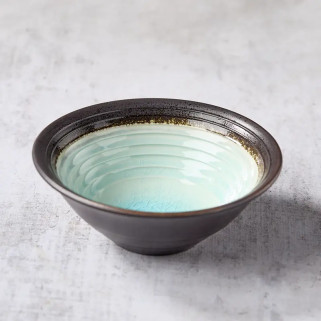 glass enameled ceramic mini bowl 