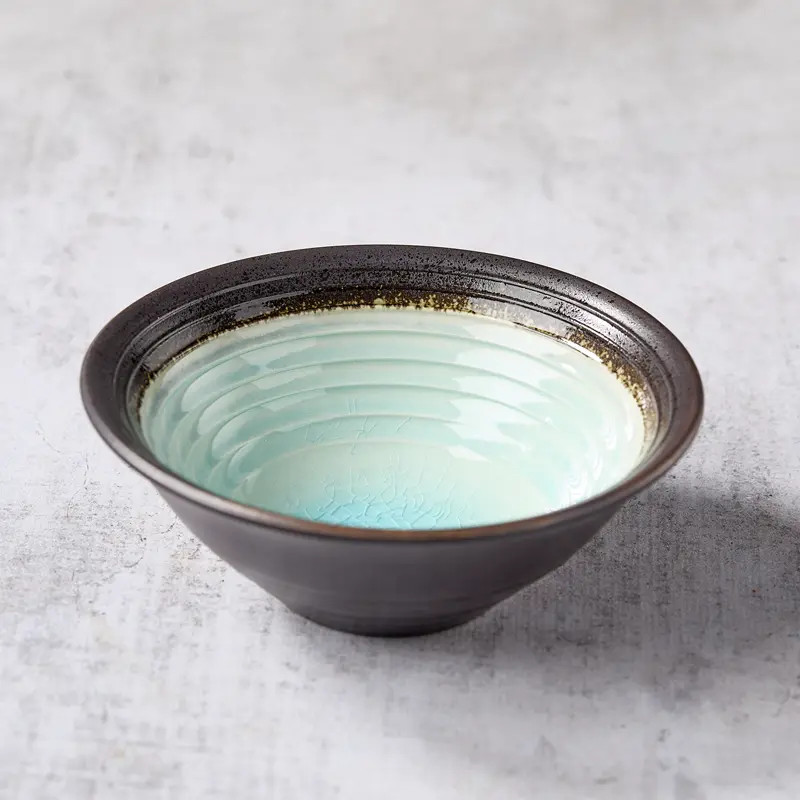 glass enameled ceramic mini bowl 
