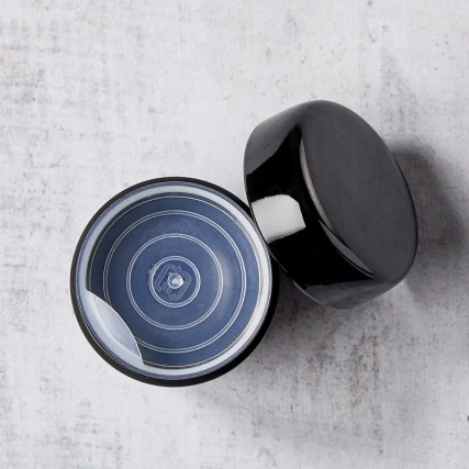 Boîte à thé matcha Natsume ø 5,4 cm, hauteur 5,4 cm, motif noir 