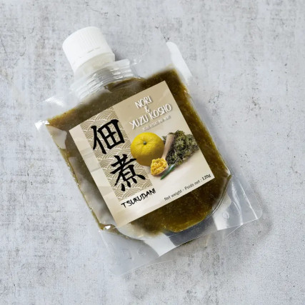 Tsukudani de yuzu kosho y nori 