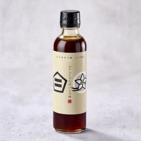 Mitarashi dango syrup with soy sauce and vanilla flavoring 