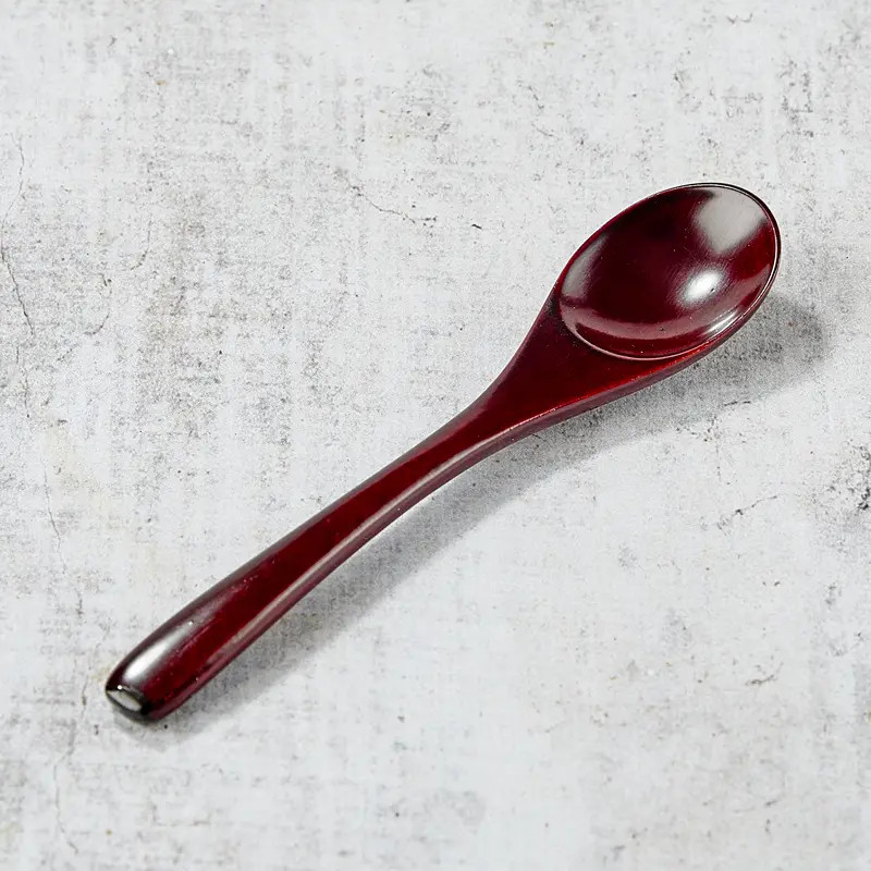 Cuchara de madera de CAMPHOR 13 cm negro para ChawanMushi Cuchara de madera de CAMPHOR 13 cm negro para ChawanMushi