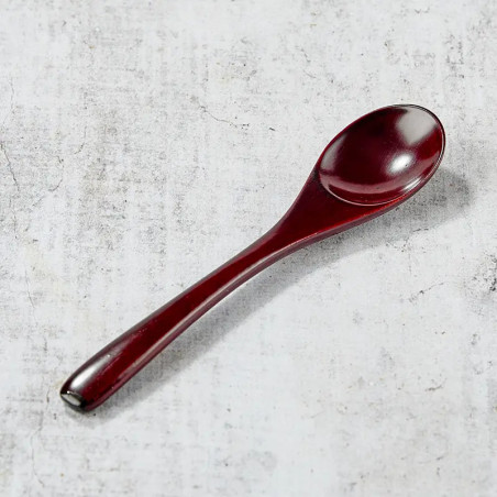 Camphor träsked 13 cm svart för chawanmushi