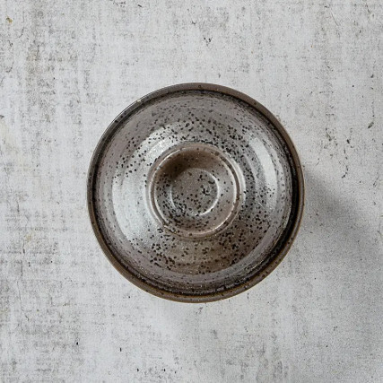 Schüssel in Chawan-Mushi, schwarzes Glasurmuster, 145 ml