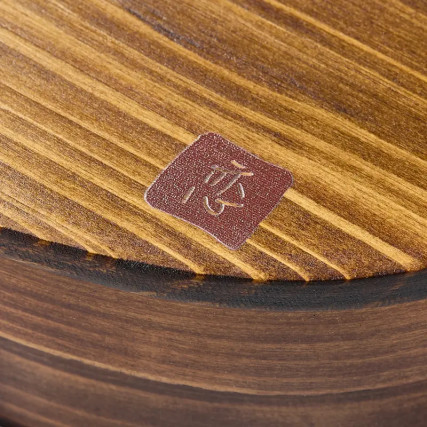 Bento de madera de cedro lacado con motivo Koï, 700 ml, 18013568 mm
