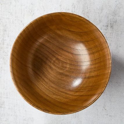 Cuenco Hakeme de madera de azufaifo lacada, color bermellón, ø 128 x 80 mm
