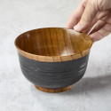 Lakovaný jujube dřevěné hakeme mísa, Ø 128 x 80 mm Lakovaný jujube dřevěné hakeme mísa, Ø 128 x 80 mm