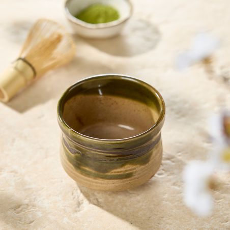 Matcha-Tee-Schüssel, Muster Oribe nodate