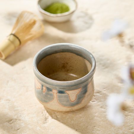Matcha tea bowl, pattern Konnagashi nodate