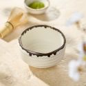 Cuenco de té Matcha, Patrón Kinyu Nagashi