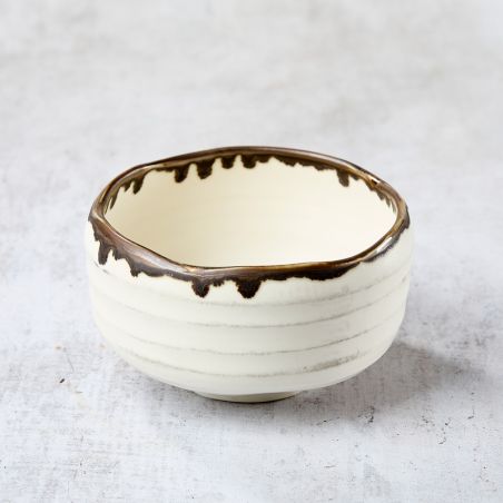 Matcha tea bowl, KINYU NAGASHI pattern