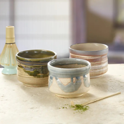 Bol à thé matcha, Motif ORIBE NODATE