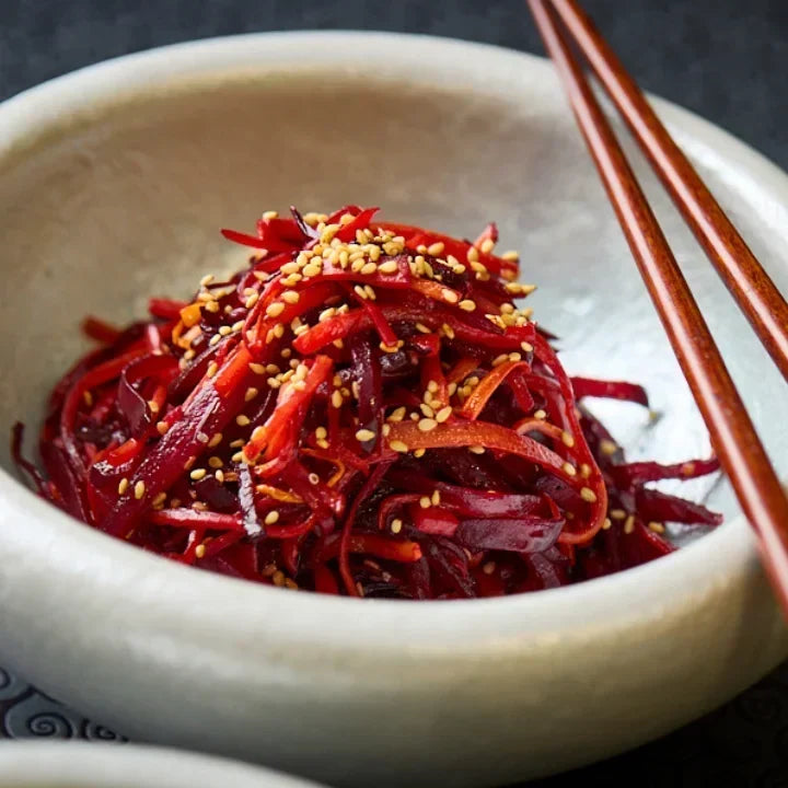 Recette de kimpira de betterave et carotte