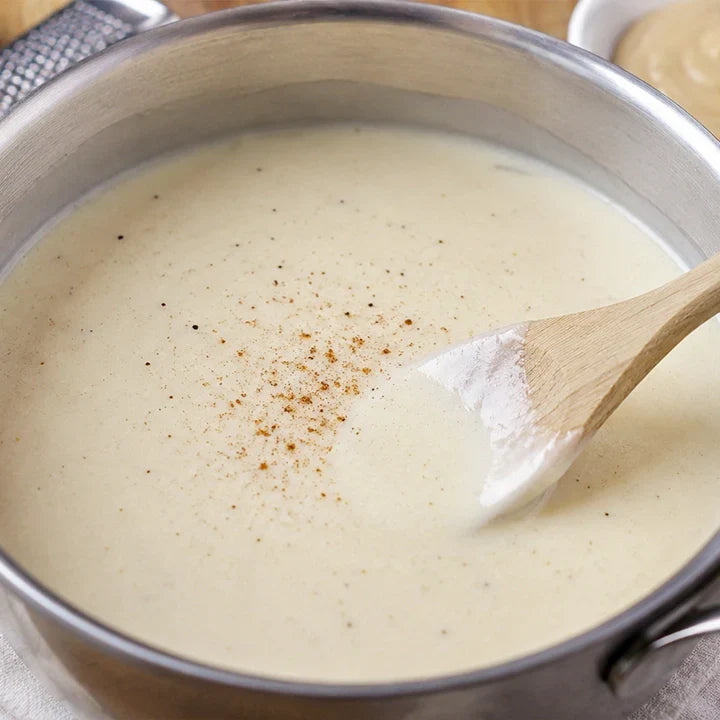 Sauce béchamel à la pâte de sésame blanc
