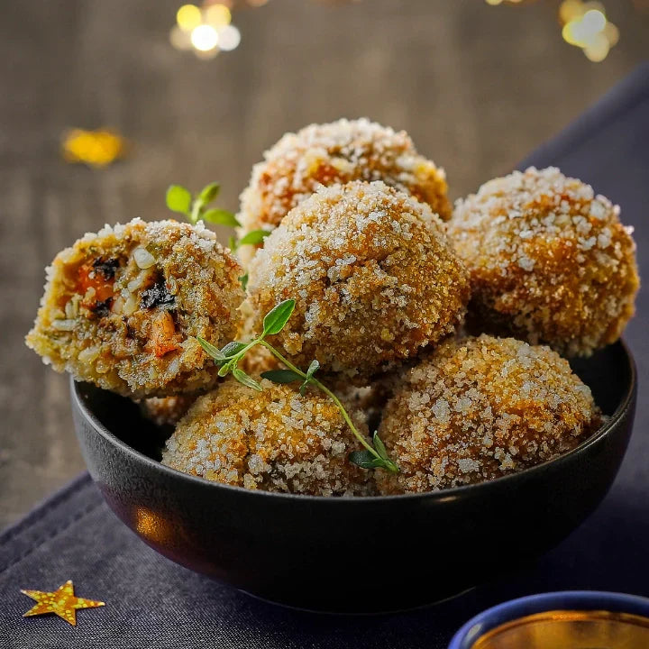 Recette de cromesquis de crevettes, algues et ail noir