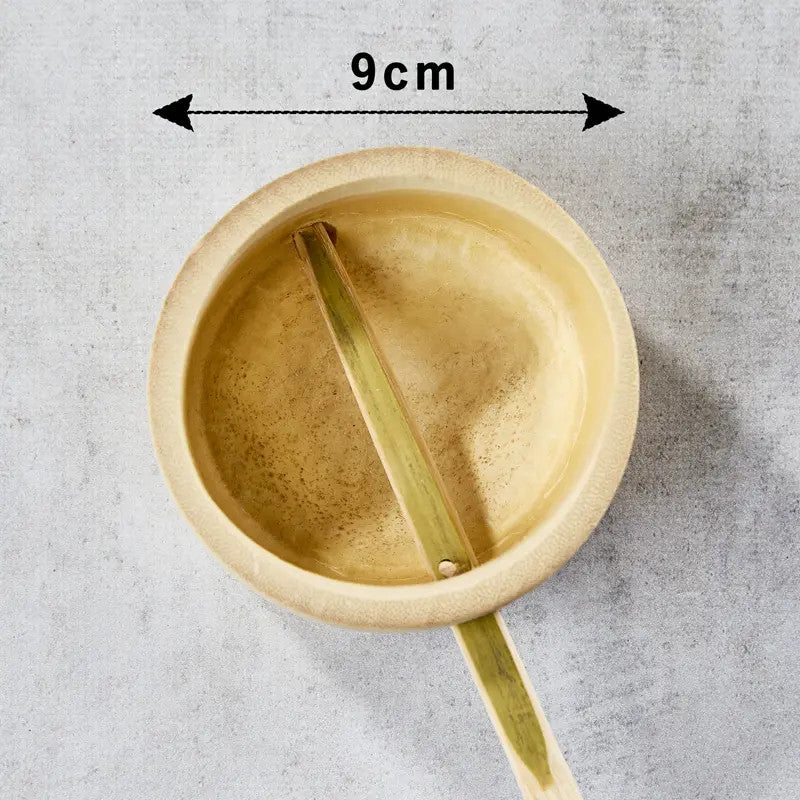 Concha de bambu (L) SASHI-TOHSHI-HISHAKU para cerimónia do chá matcha