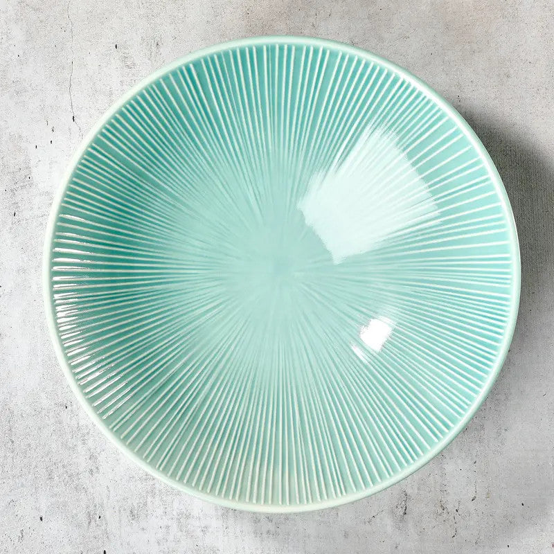 Japanischer Teller Udon/Somen – Porzellan 21,4cm – Membachi