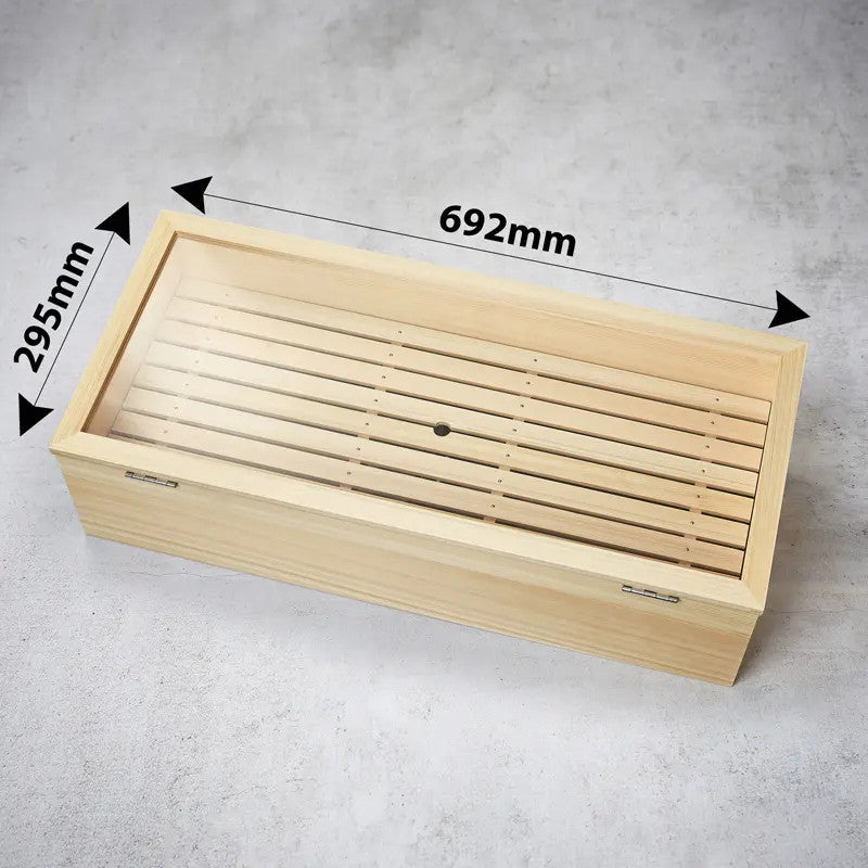 Sushi Neta Box van Hinoki-hout, schuin, met scharnieren, XL,692295205