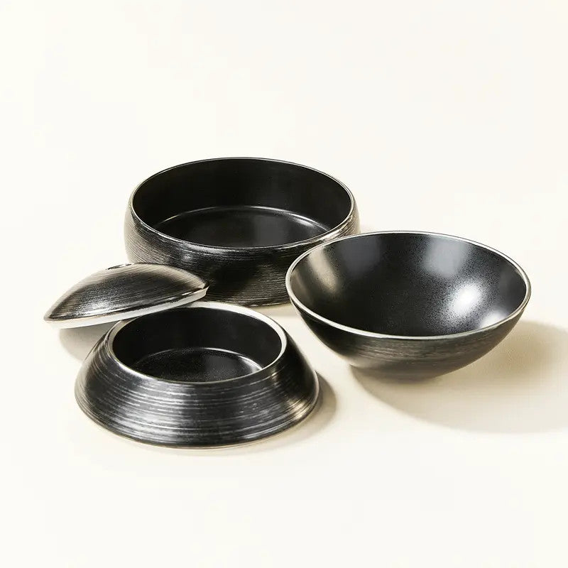 Sphère Jubako bento 3 niveaux - motif Kuroyuginhake