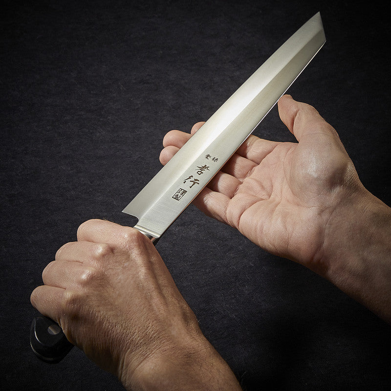Cuchillo Grand Chef Kiritsuke Yanagiba para sushi y sashimi, hoja 260 mm, zurdo