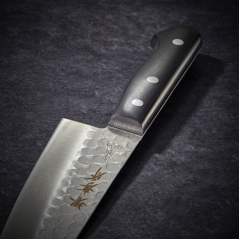 Coltello Santoku, lama martellata 165 mm