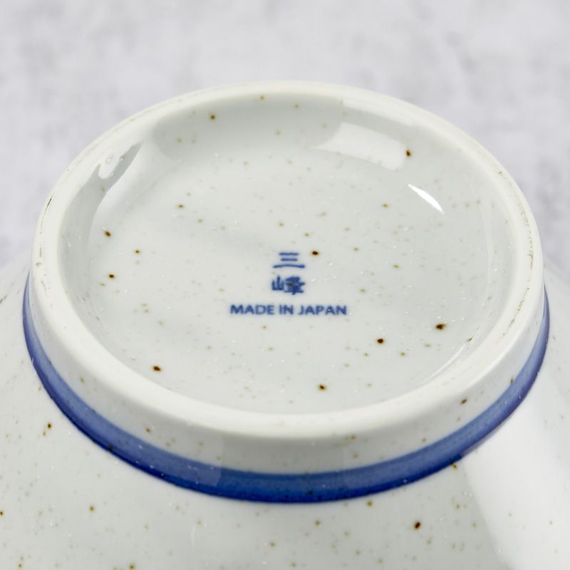Rāmen bowl, Minoyaki porcelain, FUCHITOKUSA pattern