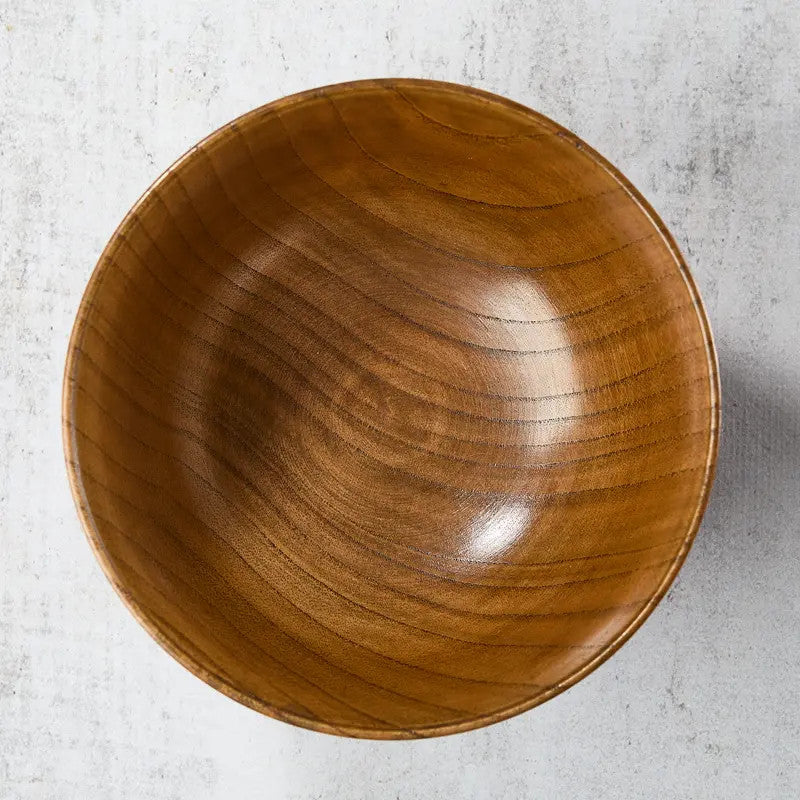 Hakeme bowl in lacquered jujube wood, vermilion colour, ø 128 x 80 mm