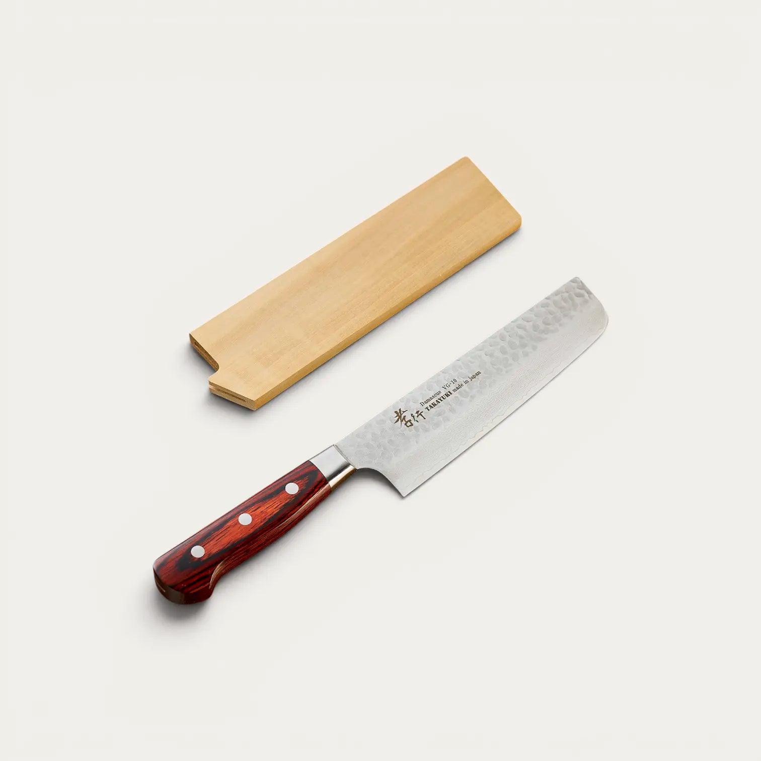 Couteau Nakiri à légumes, lame Damassée 33 couches martelée 160 mm