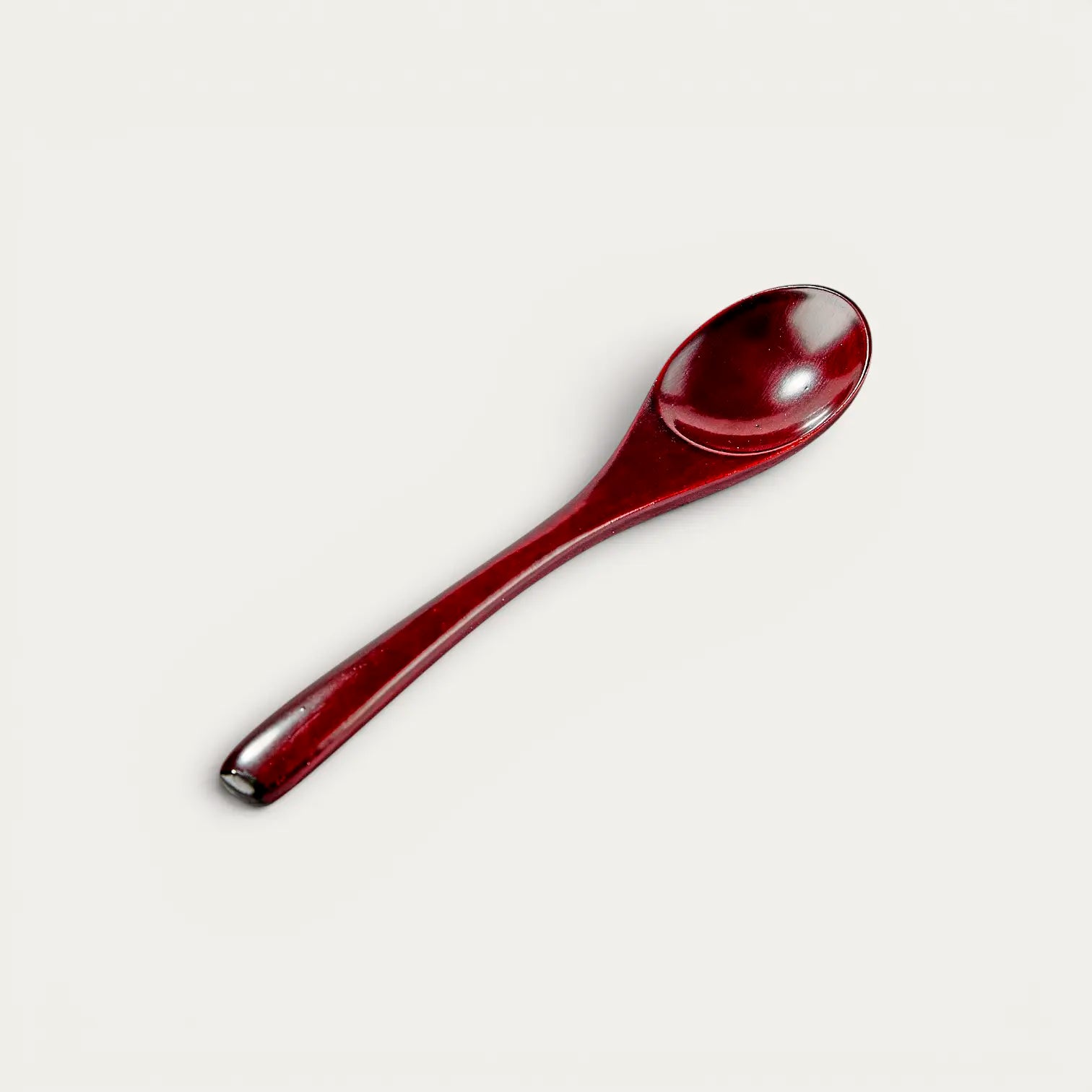 Cuillère en bois de camphrier 13 cm noire pour chawanmushi