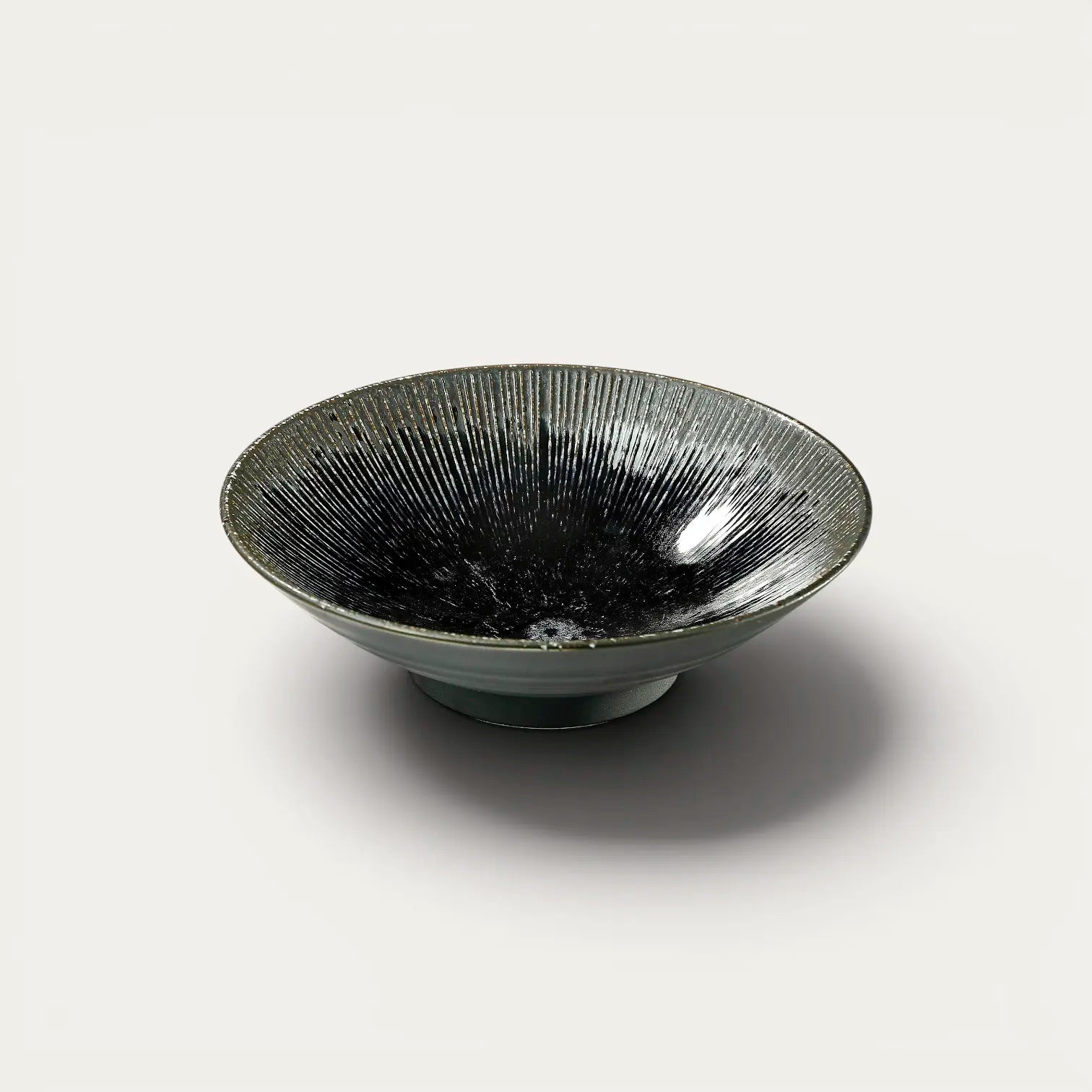 Teller für Somen, Udon … Schwarz, Ø 21,4 cm, Tiefe 5,2 cm