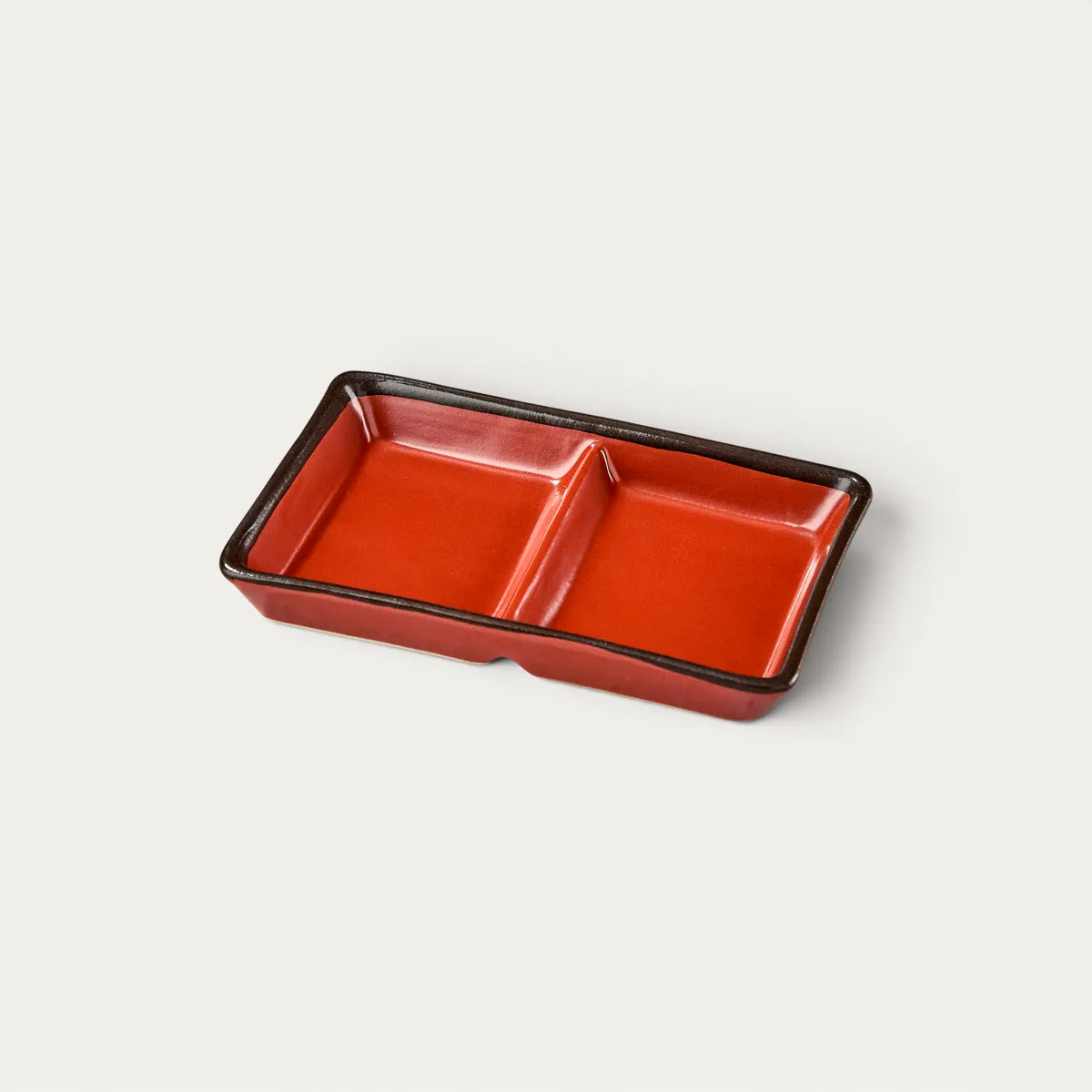 Tacinha para molho de soja e condimentos lacada vermelhão
