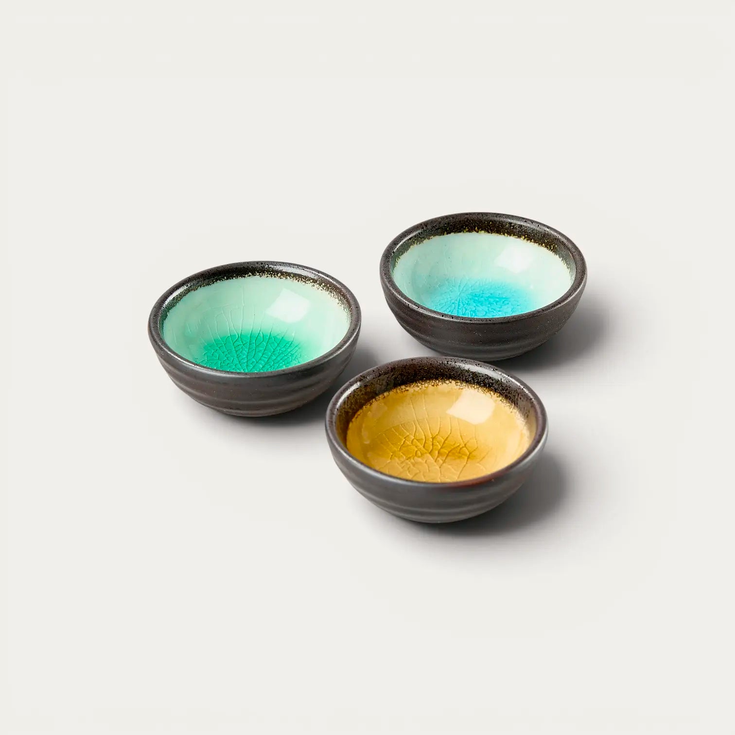 3 Coupelles rondes sauce soja ou mise en bouche