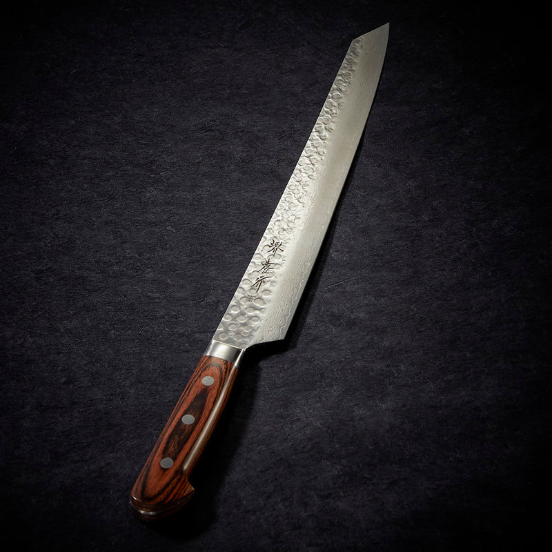 Kiritsuke Yanagiba knife for sashimi, 17-layer Damascus blade 300 mm