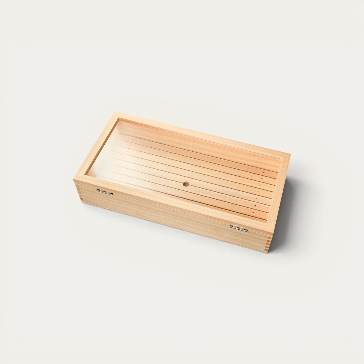 Sushi Neta Box van Hinoki-hout met scharnieren, L, 600*300*120