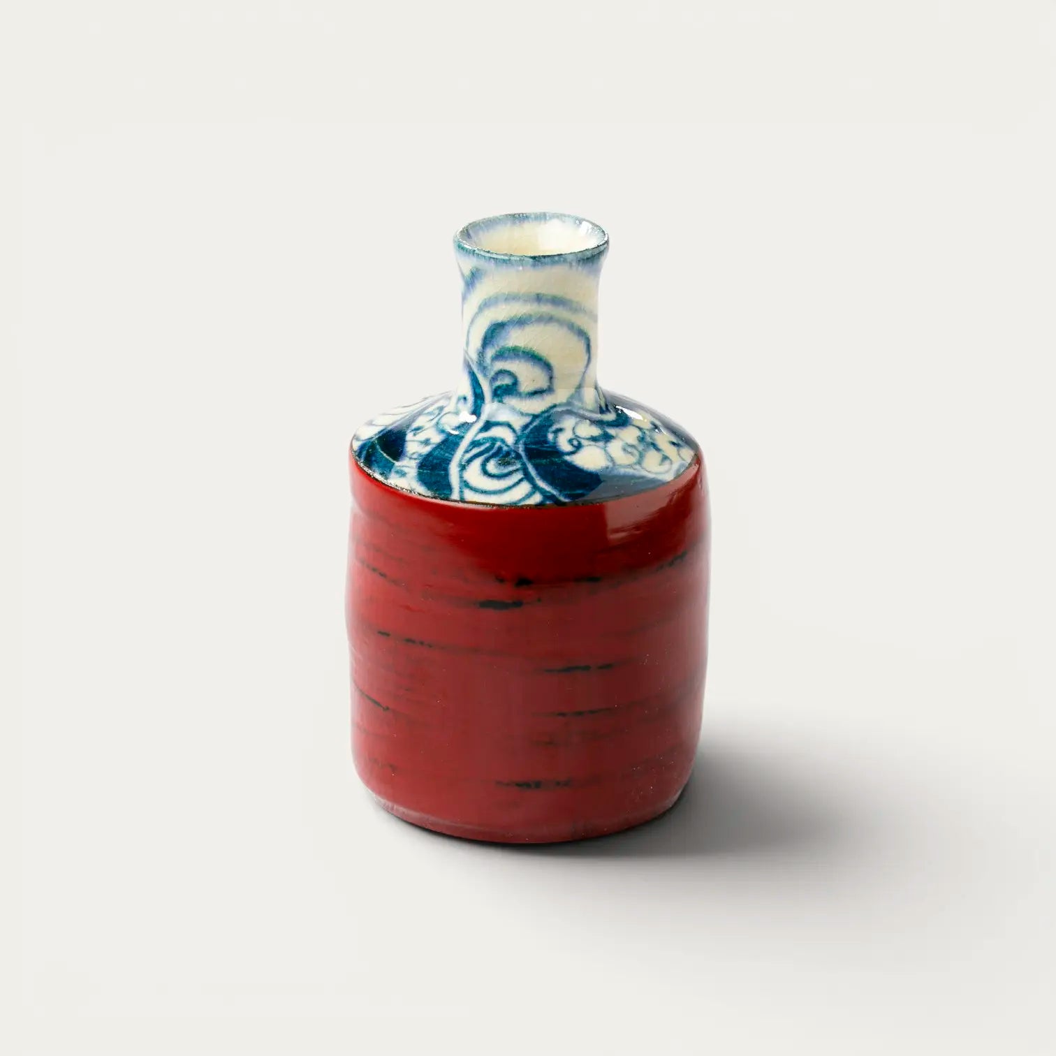 Rare Handcrafted Tokkuri Sake Flask, for Cold or Hot Sake