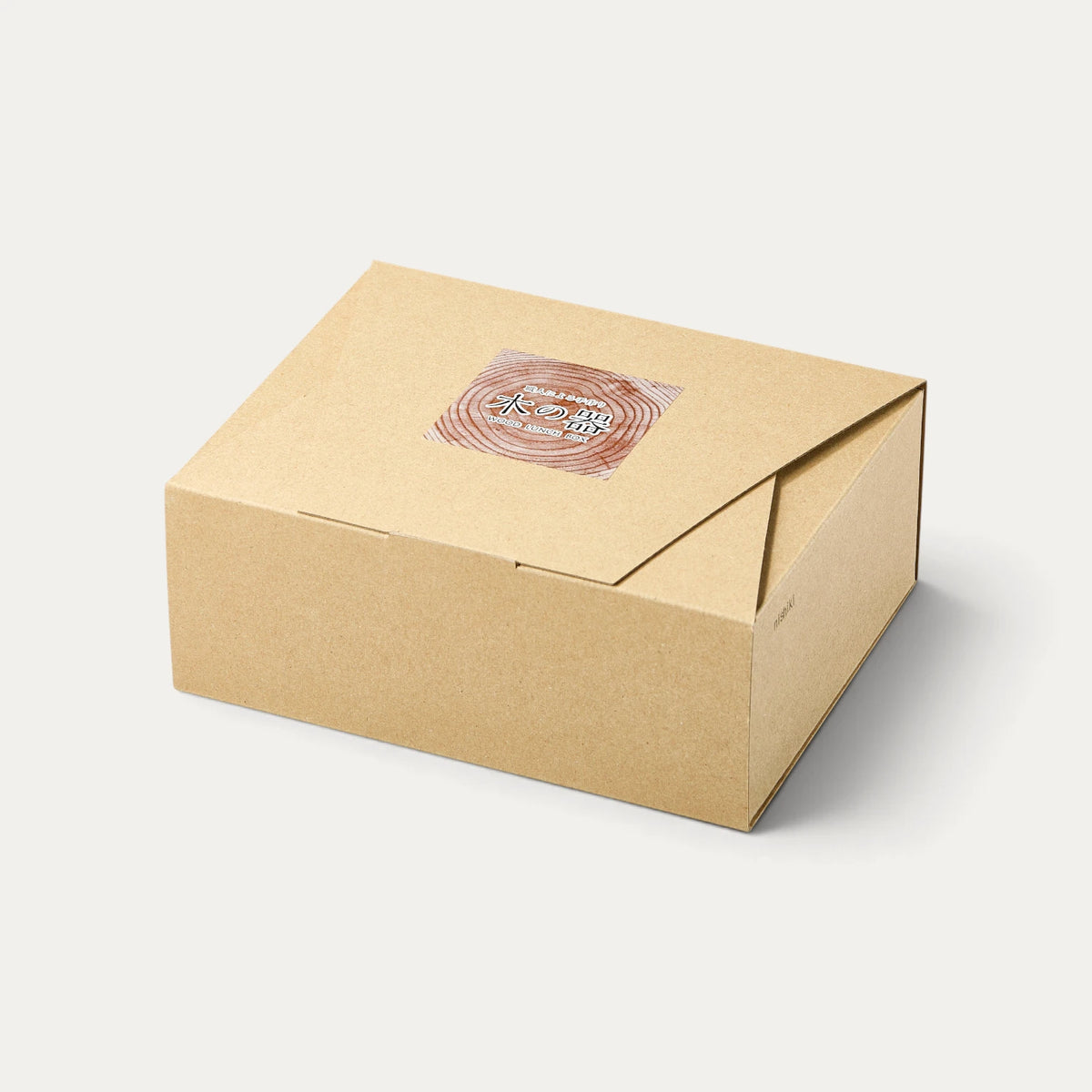 Bento box bois de cèdre laqué motif Hokusai, 700 ml, 180*135*68 mm